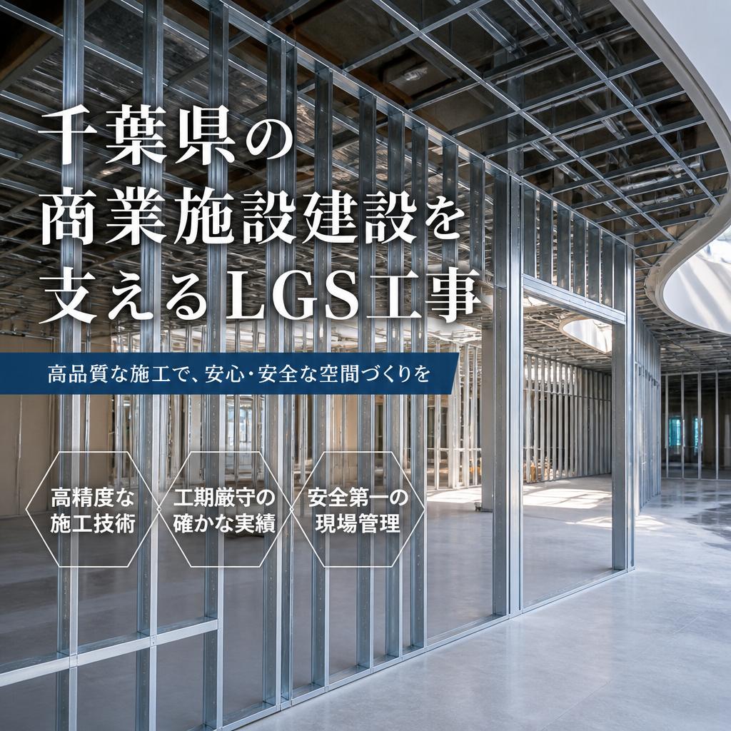 千葉県の商業施設建設を支えるLGS工事