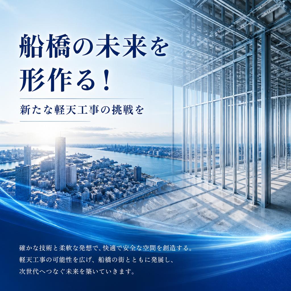 船橋の未来を形作る！新たな軽天工事の挑戦を