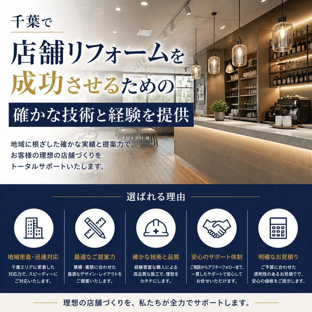 千葉で店舗リフォームを成功させるための確かな技術と経験を提供
